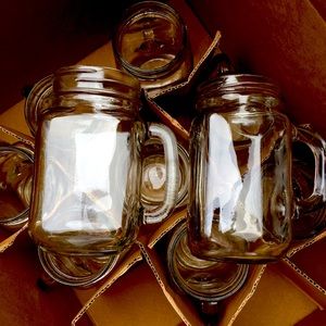 16 oz Mason Jar Mugs Glasses Clear Glass 10 Pieces